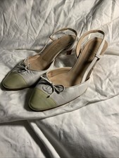 CHANEL Classic Two-Tone Leather Patent High Heeled Shoes UK Size 5.5