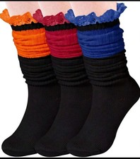 Womens Slouch Socks. 3 Packs