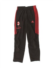 ADIDAS Boys Fly Emirates Tracksuit Trousers 9-10 Years Black Polyester BZ80