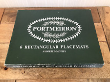 Vintage Set Of 6 Portmeirion Rectangular Photographic Placemats Boxed