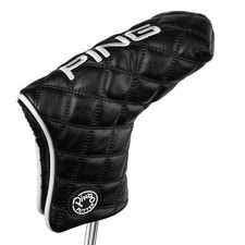 For PING ANSER BLADE PUTTER HEADCOVER HEAD COVER - BLACK TEXTURED BE