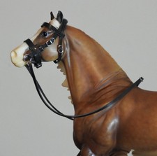 Black leather handmade bridle