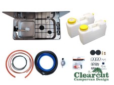 CAN F1402 Campervan/Motorhome Hob & Sink & Installation Kit, Smallest Combi Unit