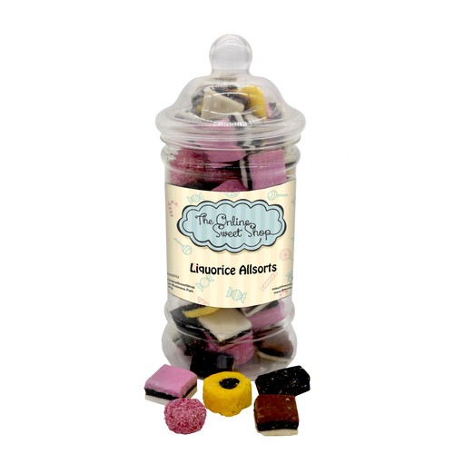 Liquorice allsorts sweets - allsorts, jar