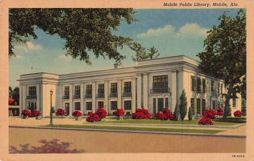 Postcard mobile public library - postcard,