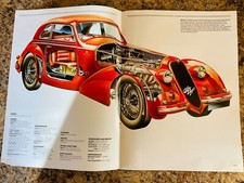 ALFA ROMEO 8C 2900 B LUNGO 1937 CENTREFOLD CUT AWAY POSTER ADVERT A4 X 2 SIZE O