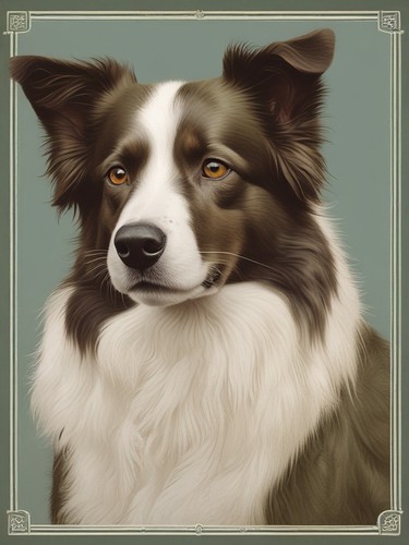 Border collie vintage - border,