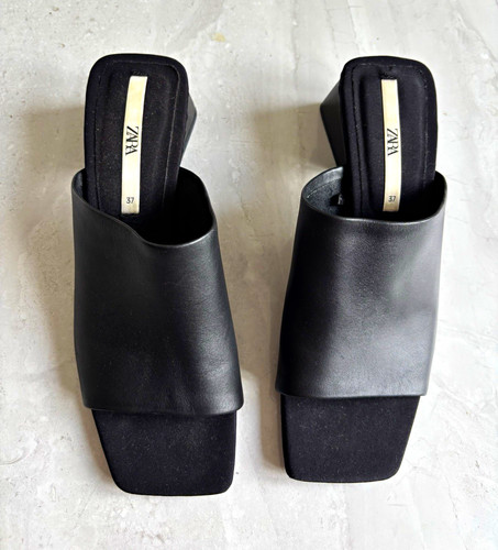Zara womens black slide - black,