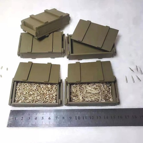 Scale ammo box gun bullets - 1/6,