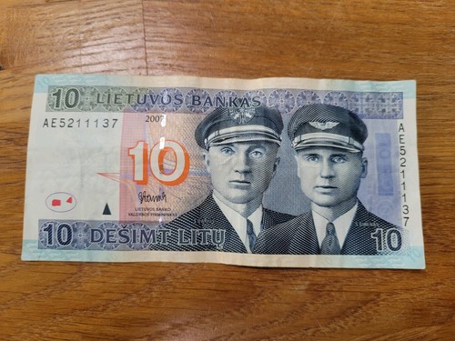 Lithuanian currency litas - currency, 10