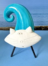 Ceramic Cat Sculpture Hand