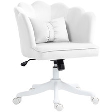Armless Desk Chair Home Office Chair Makeup Vanity Chair Wide Seat Tilt Function