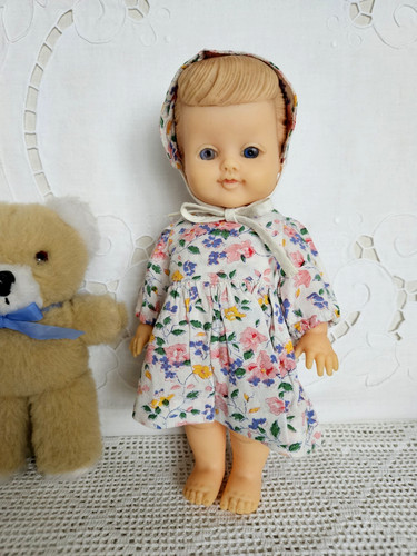Pedigree doll with moulded - doll,