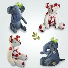 Memory Teddy-Bear & Elephant Soft Toy Sewing PATTERNS by My Fabric Heaven
