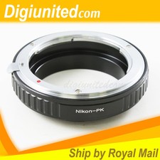Macro Nikon F mount Nikkor AI lens to Pentax K PK adapter K10D K200D K-7 K-x K-r