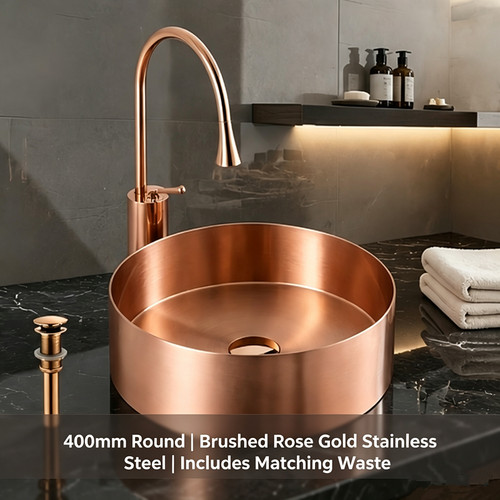 Brushed rose gold stainless - brushed,
