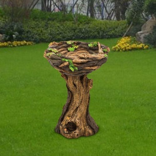 Resin tree stump - bird, bath
