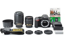 Nikon D5600 18-55mm 55-200mm VR Double Zoom Kit [MINT / 8111 Shots] DSLR Camera