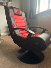 BraZen Pride 2.1 Bluetooth Surround Sound Gaming Chair-Red/Black  