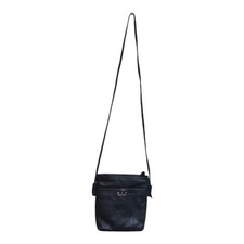Osprey Black Leather Graeme Ellisdon Crossbody Bag