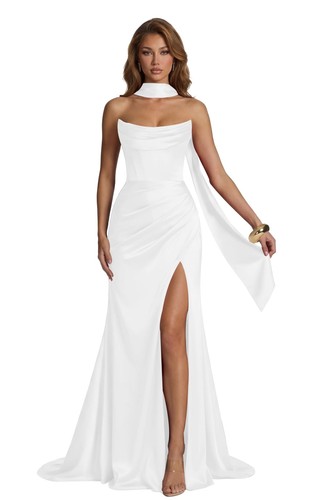 Mermaid satin long prom - mermaid,