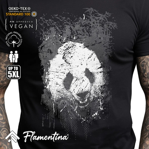 Panda mens tshirt bamboo bear - mens,