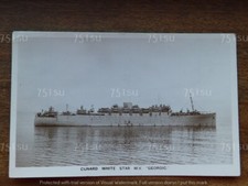 Cunard White Star MV Georgic, Refit after fire 1945/48 Troopship. RPPC