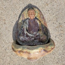 Stunning Large Weather Aged Stone wall hanging Buddha Planter - see description