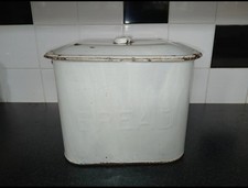 Vintage Enamel Bread Bin 30 X