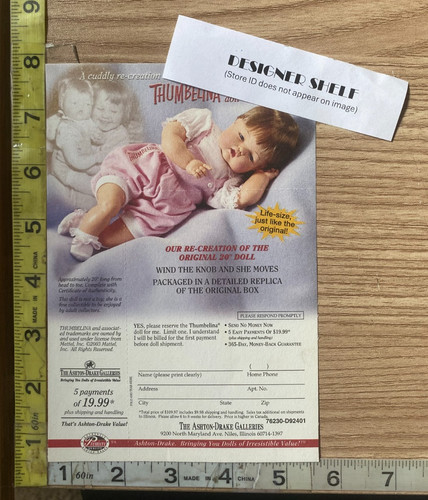 Ashton drake thumbelina doll - drake,