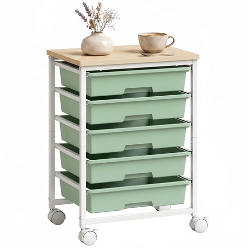 Homcom tier storage trolley - 6-tier,