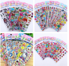 Variety Cartoon Sticker Sheet Sets Animation Kids DIY 3D Bubble Arts Crafts