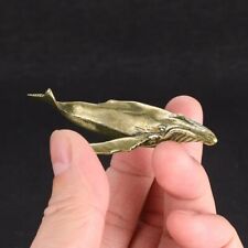 Brass Whale Figurines Vintage