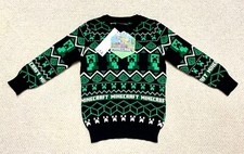 Boys Minecraft Green Fairisle