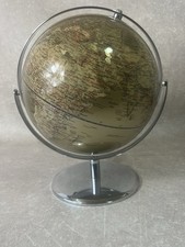 Large 13” Gold Globe Rotating Atlas Home Decor Office Desk Ornament