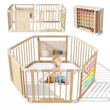 NAIZEA Wooden Playpen