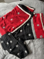 Beautiful Black And Red Colour Saree