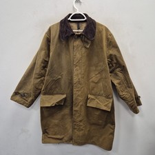 Barbour Vintage A240 Original Wax Waterproof 3/4 Long Country Coat Size Medium