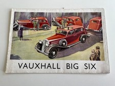 Vauxhall BIG SIX 6 Saloon Drophead Coupe 7 Seat Limousine Brochure 1930s - 1940s