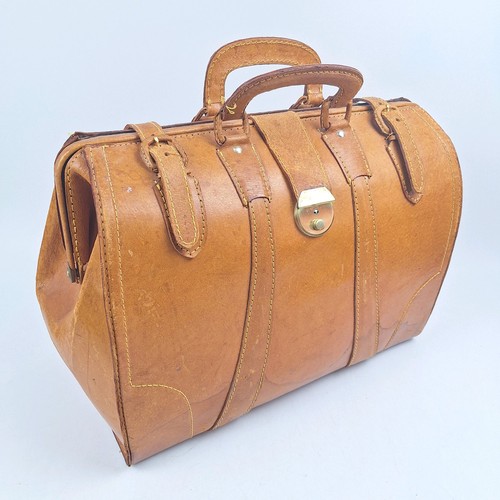 Vintage leather doctor - doctor, tan