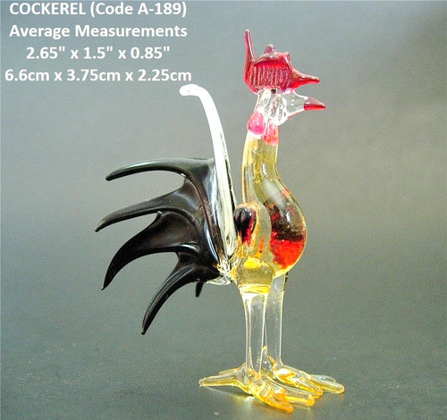 Glass rooster cockerel chicken - glass,