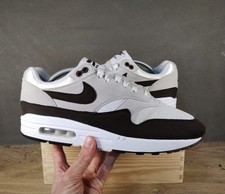 Rare Nike Air Max 1 Baroque Brown / Grey / White Trainers Size UK 9 DZ2628-004