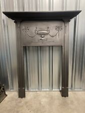 Restored Original Edwardian 1905 Cast Iron Woodburner Fire Surround / Fireplace