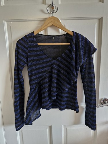 Zara blue black striped - &,