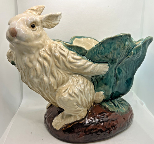 Vintage majolica rabbit - vintage,