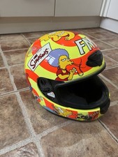 FM Fimez Vintage The Simpsons Motorcycle Motorbike Crash Helmet Fox Rare