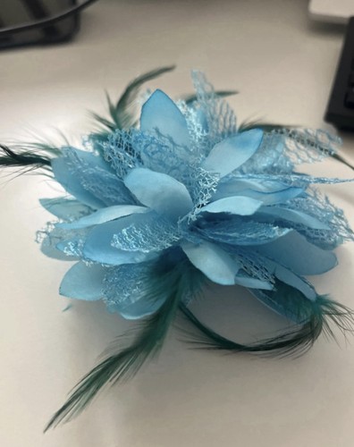 Turquoise fascinator a - turquoise,