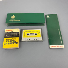Vintage Linguaphone English/German Travel Cassette Phrase Set Book Cassette Car