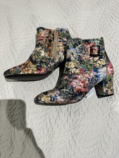 Pavers Heeled Floral Ankle
