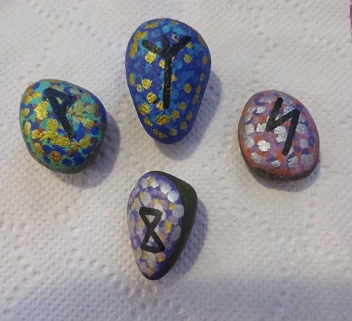 Hand painted rune stones - rune,